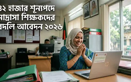 ৪২ হাজার শূন্যপদে মাদ্রাসা শিক্ষকদের বদলি আবেদন বিজ্ঞপ্তি ২০২৬